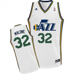 Maillot NBA Swingman Karl Malone #32 Utah Jazz Home Blanc - Homme