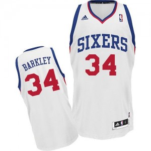 Maillot NBA Swingman Charles Barkley #34 Philadelphia 76ers Home Blanc - Homme