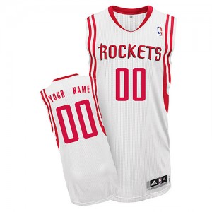 Houston Rockets Personnalisé Adidas Home Blanc Maillot d'équipe de NBA Magasin d'usine - Authentic pour Homme
