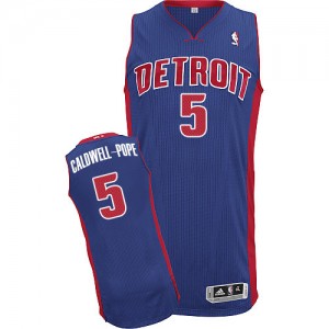 Detroit Pistons #5 Adidas Road Bleu royal Authentic Maillot d'équipe de NBA en ligne pas chers - Kentavious Caldwell-Pope pour Homme