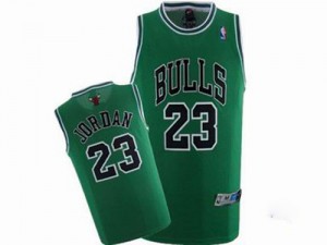 Maillot NBA Authentic Michael Jordan #23 Chicago Bulls Throwback Vert - Homme