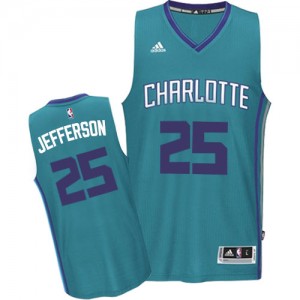 Maillot Authentic Charlotte Hornets NBA Road Bleu clair - #25 Al Jefferson - Homme