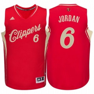 Maillot NBA Authentic DeAndre Jordan #6 Los Angeles Clippers 2015-16 Christmas Day Rouge - Homme