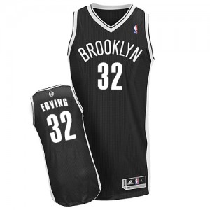 Maillot NBA Noir Julius Erving #32 Brooklyn Nets Road Authentic Homme Adidas