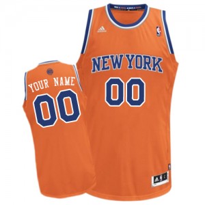 Maillot NBA Swingman Personnalisé New York Knicks Alternate Orange - Homme