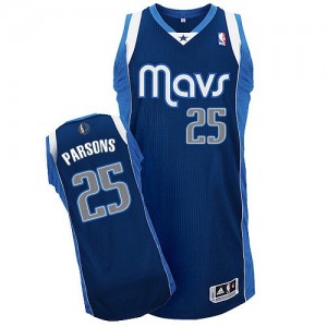 Maillot Adidas Bleu marin Alternate Authentic Dallas Mavericks - Chandler Parsons #25 - Homme