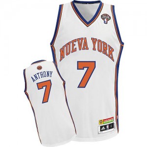 Maillot NBA Authentic Carmelo Anthony #7 New York Knicks Latin Nights Blanc - Homme