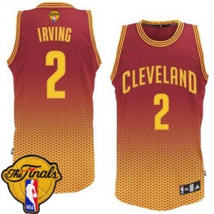 Maillot Authentic Cleveland Cavaliers NBA Resonate Fashion 2015 The Finals Patch Rouge - #2 Kyrie Irving - Homme