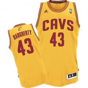 Maillot Adidas Or Alternate Authentic Cleveland Cavaliers - Brad Daugherty #43 - Homme