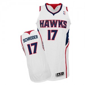 Maillot NBA Authentic Dennis Schroder #17 Atlanta Hawks Home Blanc - Homme