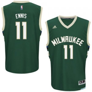 Milwaukee Bucks Tyler Ennis #11 Road Swingman Maillot d'équipe de NBA - Vert pour Homme