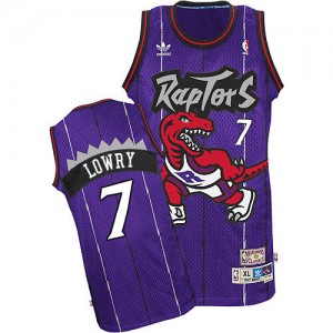 Toronto Raptors #7 Adidas Throwback Violet Authentic Maillot d'équipe de NBA Vente pas cher - Kyle Lowry pour Enfants