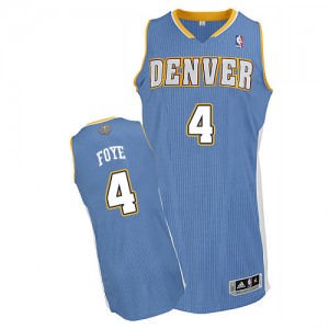 Maillot NBA Authentic Randy Foye #4 Denver Nuggets Road Bleu clair - Homme