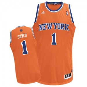 Maillot NBA New York Knicks #1 Alexey Shved Orange Adidas Swingman Alternate - Homme