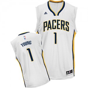 Maillot Adidas Blanc Home Swingman Indiana Pacers - Joseph Young #1 - Homme
