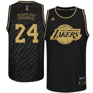 Maillot NBA Noir Kobe Bryant #24 Los Angeles Lakers Precious Metals Fashion Authentic Homme Adidas