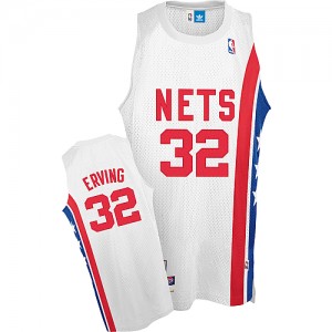 Maillot Adidas Blanc Throwback ABA Retro Authentic Brooklyn Nets - Julius Erving #32 - Homme