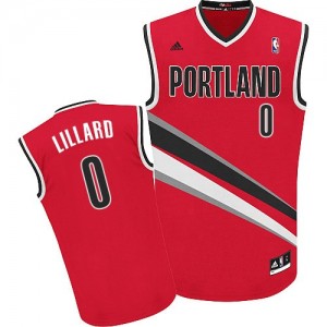 Portland Trail Blazers #0 Adidas Alternate Rouge Swingman Maillot d'équipe de NBA en soldes - Damian Lillard pour Homme