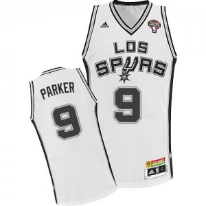 San Antonio Spurs Tony Parker #9 Latin Nights Swingman Maillot d'équipe de NBA - Blanc pour Homme