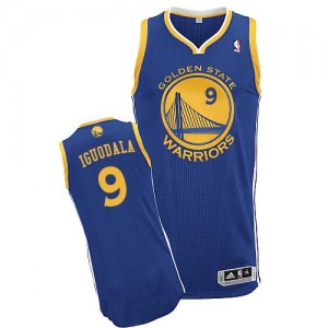 Golden State Warriors Andre Iguodala #9 Road Authentic Maillot d'équipe de NBA - Bleu royal pour Homme