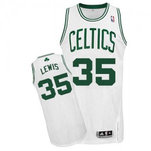 Maillot Authentic Boston Celtics NBA Home Blanc - #35 Reggie Lewis - Homme
