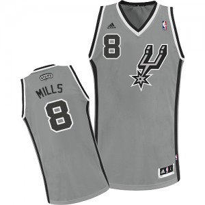 Maillot NBA Gris argenté Patty Mills #8 San Antonio Spurs Alternate Swingman Homme Adidas