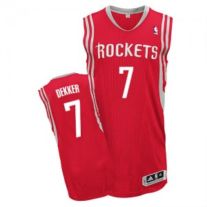 Maillot NBA Rouge Sam Dekker #7 Houston Rockets Road Authentic Homme Adidas