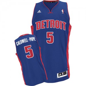 Detroit Pistons Kentavious Caldwell-Pope #5 Road Swingman Maillot d'équipe de NBA - Bleu royal pour Homme