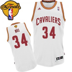 Maillot Swingman Cleveland Cavaliers NBA Home 2015 The Finals Patch Blanc - #34 Tyrone Hill - Homme