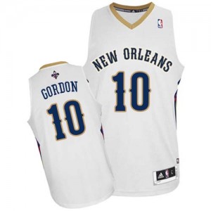 Maillot NBA Blanc Eric Gordon #10 New Orleans Pelicans Home Authentic Homme Adidas