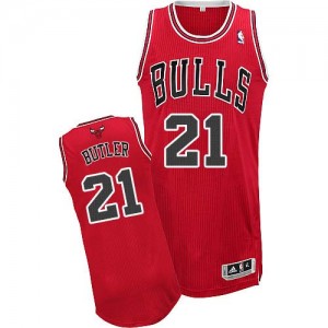 Maillot Adidas Rouge Road Authentic Chicago Bulls - Jimmy Butler #21 - Homme