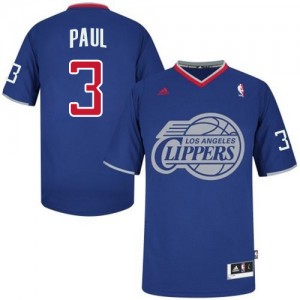 Los Angeles Clippers Chris Paul #3 2013 Christmas Day Authentic Maillot d'équipe de NBA - Bleu royal pour Homme