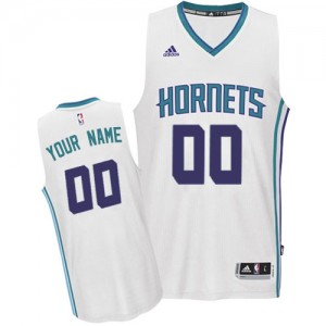 Maillot NBA Blanc Swingman Personnalisé Charlotte Hornets Home Homme Adidas