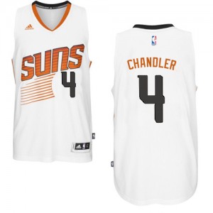 Maillot NBA Phoenix Suns #4 Tyson Chandler Blanc Adidas Swingman Home - Femme