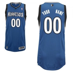 Minnesota Timberwolves Authentic Personnalisé Road Maillot d'équipe de NBA - Slate Blue pour Homme