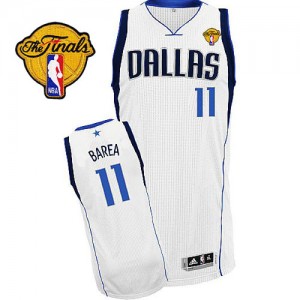 Maillot NBA Blanc Jose Barea #11 Dallas Mavericks Home Finals Patch Authentic Homme Adidas