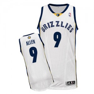 Memphis Grizzlies Tony Allen #9 Home Authentic Maillot d'équipe de NBA - Blanc pour Homme