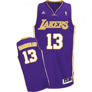 Los Angeles Lakers #13 Adidas Road Violet Swingman Maillot d'équipe de NBA en vente en ligne - Wilt Chamberlain pour Homme