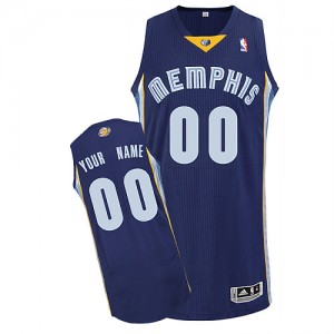 Maillot NBA Memphis Grizzlies Personnalisé Authentic Bleu marin Adidas Road - Homme