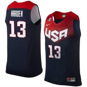 Team USA Nike James Harden #13 2014 Dream Team Swingman Maillot d'équipe de NBA - Bleu marin pour Homme