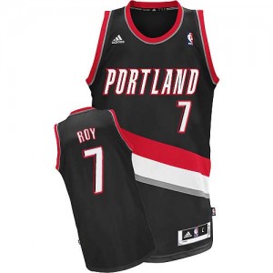 Portland Trail Blazers #7 Adidas Road Noir Swingman Maillot d'équipe de NBA la meilleure qualité - Brandon Roy pour Homme