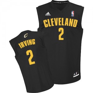 Maillot NBA Cleveland Cavaliers #2 Kyrie Irving Noir Adidas Authentic Fashion - Homme