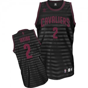 Cleveland Cavaliers #2 Adidas Groove Gris noir Swingman Maillot d'équipe de NBA en ligne pas chers - Kyrie Irving pour Homme