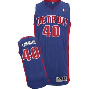 Detroit Pistons #40 Adidas Road Bleu royal Authentic Maillot d'équipe de NBA vente en ligne - Bill Laimbeer pour Homme