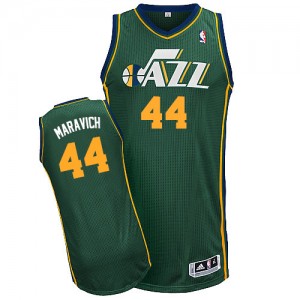 Maillot NBA Utah Jazz #44 Pete Maravich Vert Adidas Authentic Alternate - Homme