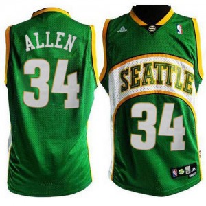 Maillot NBA Swingman Ray Allen #34 Oklahoma City Thunder Seattle SuperSonics Style Vert - Homme