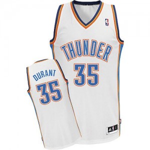 Maillot NBA Authentic Kevin Durant #35 Oklahoma City Thunder Home Blanc - Homme