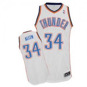 Oklahoma City Thunder Ray Allen #34 Home Authentic Maillot d'équipe de NBA - Blanc pour Homme