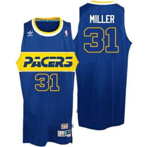 Maillot NBA Bleu Reggie Miller #31 Indiana Pacers Rookie Throwback Authentic Homme Adidas