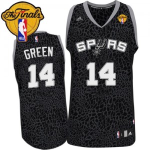 Maillot NBA Noir Danny Green #14 San Antonio Spurs Crazy Light Finals Patch Swingman Homme Adidas